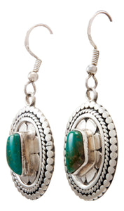 Navajo Native American Royston Mine Turquoise Earrings by Mel Benally SKU232212