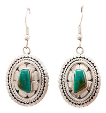 Load image into Gallery viewer, Navajo Native American Royston Mine Turquoise Earrings by Mel Benally SKU232212