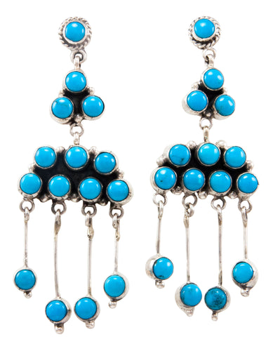 Navajo Native American Kingman Turquoise Earrings by Samantha Livingston SKU232228