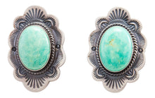 Load image into Gallery viewer, Navajo Native American Variscite Earrings by Michael and Rosita Calladitto SKU232273