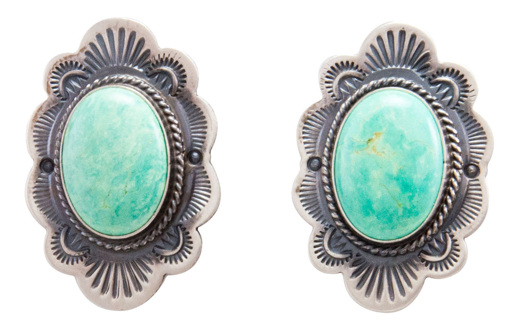 Navajo Native American Variscite Earrings by Michael and Rosita Calladitto SKU232273