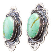 Load image into Gallery viewer, Navajo Native American Variscite Earrings by Michael and Rosita Calladitto SKU232274