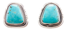 Load image into Gallery viewer, Navajo Native American Kingman Turquoise Earrings by Kevin Willie SKU232290