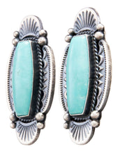 Load image into Gallery viewer, Navajo Native American Kingman Turquoise Earrings by Calladitto SKU232300