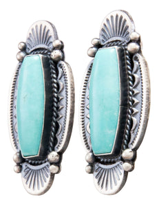 Navajo Native American Kingman Turquoise Earrings by Calladitto SKU232300