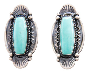 Navajo Native American Kingman Turquoise Earrings by Calladitto SKU232300