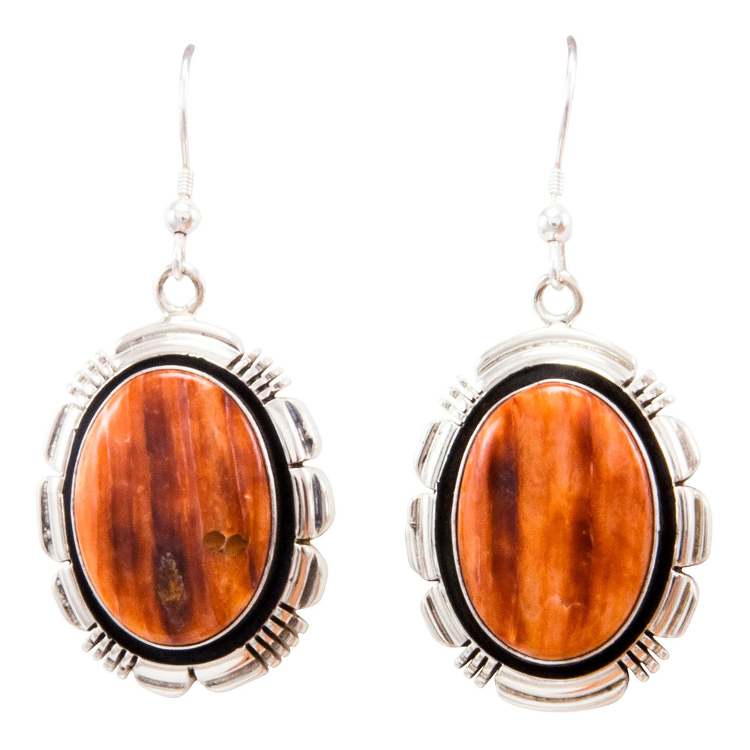 Navajo Native American Spiny Oyster Shell Earrings by Marvin McReeves SKU232323