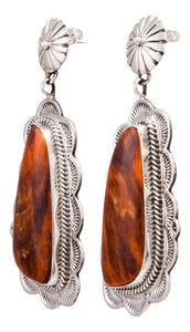Navajo Native American Spiny Oyster Shell Earrings by Eula Wylie  SKU232334