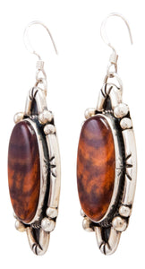 Navajo Native American Spiny Oyster Shell Earrings by Delbert Delgarito SKU232339