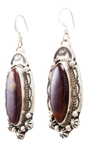 Navajo Native American Spiny Oyster Shell Earrings by Delbert Delgarito SKU232341