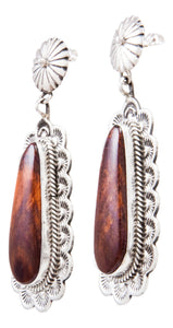 Navajo Native American Spiny Oyster Shell Earrings by Eula Wylie SKU232343