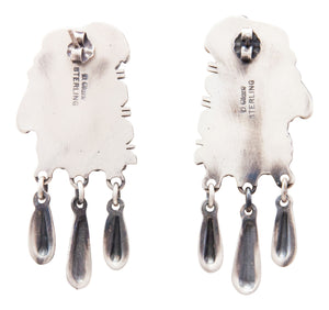 Navajo Native American Spiny Oyster Shell Earrings by Danny Clark SKU232361
