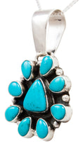 Load image into Gallery viewer, Navajo Native American Kingman Turquoise Pendant Necklace by Geraldine James SKU232439