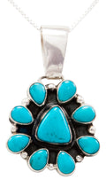 Load image into Gallery viewer, Navajo Native American Kingman Turquoise Pendant Necklace by Geraldine James SKU232439
