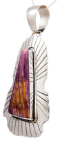 Load image into Gallery viewer, Navajo Native American Spiny Oyster Pendant Necklace by Lorenzo Juan SKU232471