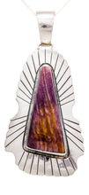Load image into Gallery viewer, Navajo Native American Spiny Oyster Pendant Necklace by Lorenzo Juan SKU232471
