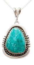 Load image into Gallery viewer, Navajo Native American Kingman Turquoise Pendant Necklace by Platero SKU232488