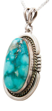 Load image into Gallery viewer, Navajo Native American Royston Turquoise Pendant Necklace by Platero SKU232495