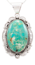 Load image into Gallery viewer, Navajo Native American Blue Gem Turquoise Pendant Necklace by Linkin SKU232511