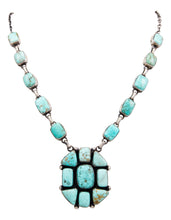 Load image into Gallery viewer, Navajo Native American Kingman Turquoise Necklace by Bea Tom SKU232567