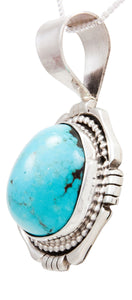 Navajo Native American Royston Turquoise Pendant Necklace by Yazzie SKU232594