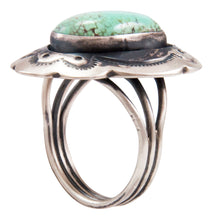 Load image into Gallery viewer, Navajo Native American Carico Lake Turquoise Ring Size 6 3/4 by Livingston SKU232611