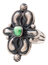 Load image into Gallery viewer, Navajo Native American Carico Lake Turquoise Ring Size 8 by Livingston SKU232614