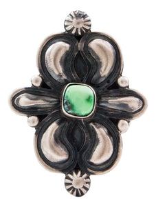Navajo Native American Carico Lake Turquoise Ring Size 8 by Livingston SKU232614