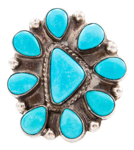 Navajo Native American Kingman Turquoise Ring Size 6 3/4 by Cowboy SKU232620