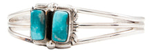 Load image into Gallery viewer, Navajo Native American Fox Mine Turquoise Bracelet by Eddie Spencer SKU232634