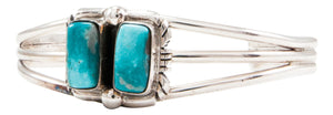 Navajo Native American Fox Mine Turquoise Bracelet by Eddie Spencer SKU232634