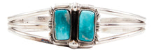 Load image into Gallery viewer, Navajo Native American Fox Mine Turquoise Bracelet by Eddie Spencer SKU232634