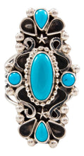 Load image into Gallery viewer, Navajo Native American Sleeping Beauty Turquoise Ring Size 7 3/4 by Kathleen Chavez SKU232658