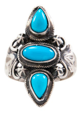 Load image into Gallery viewer, Navajo Native American Kingman Turquoise Ring Size 10 1/4 by Johnson SKU232660