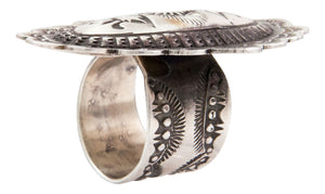 Navajo Native American Stamped Sterling Silver Ring Size 6 1/2 by Platero SKU232688