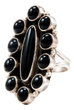 Load image into Gallery viewer, Navajo Native American Onyx Ring Size 6 1/4 by Etta Endito SKU232712