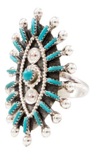 Load image into Gallery viewer, Zuni Native American Turquoise Needlepoint Ring Size 6 by Gia SKU232715