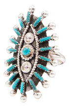 Load image into Gallery viewer, Zuni Native American Turquoise Needlepoint Ring Size 5 3/4 by Gia SKU232716