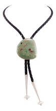 Load image into Gallery viewer, Navajo Native American Evans Mine Turquoise Bolo Tie by Livingston SKU232732