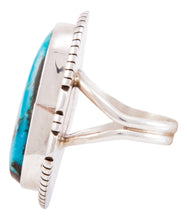 Load image into Gallery viewer, Navajo Native American Apache Blue Turquoise Ring Size 6 1/2 by Skeets  SKU232755