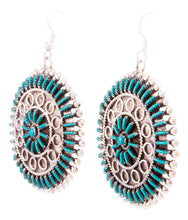 Load image into Gallery viewer, Zuni Native American Needlepoint Turquoise Earrings by Philander Gia SKU232802