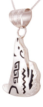 Load image into Gallery viewer, Navajo Native American Sterling Silver Coyote Pendant Necklace by Mariano SKU232820