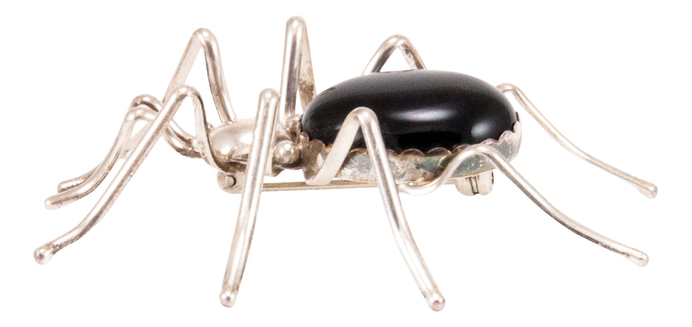 E. Spencer Sterling Silver Spider Brooch