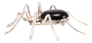 Navajo Native American Onyx Spider Pin by Effie Spencer SKU232850