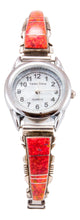 Load image into Gallery viewer, Navajo Native American Lab Opal Inlay Watch Tips by Steve Francisco SKU232854