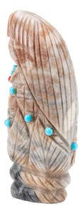 Zuni Native American Picasso Marble Corn Maiden Fetish by Lawaka SKU232882