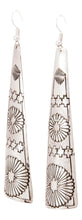 Load image into Gallery viewer, Navajo Native American Sterling Silver Stamped Earrings by Largo SKU232926