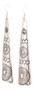 Navajo Native American Sterling Silver Stamped Earrings by Largo SKU232926