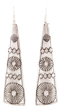 Load image into Gallery viewer, Navajo Native American Sterling Silver Stamped Earrings by Largo SKU232926