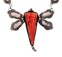 Load image into Gallery viewer, Navajo Native American Spiny Oyster Shell Dragongly Necklace by Lee SKU232930